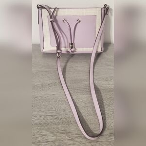 Women's Purple/White Crossbody with Adjustable Strap